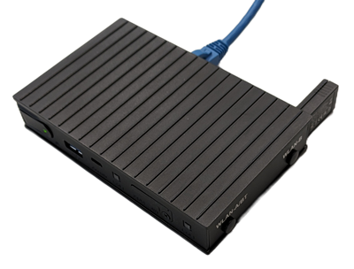 Front of the Compulab IOT-GATE-IMX8PLUS 2031 gateway host